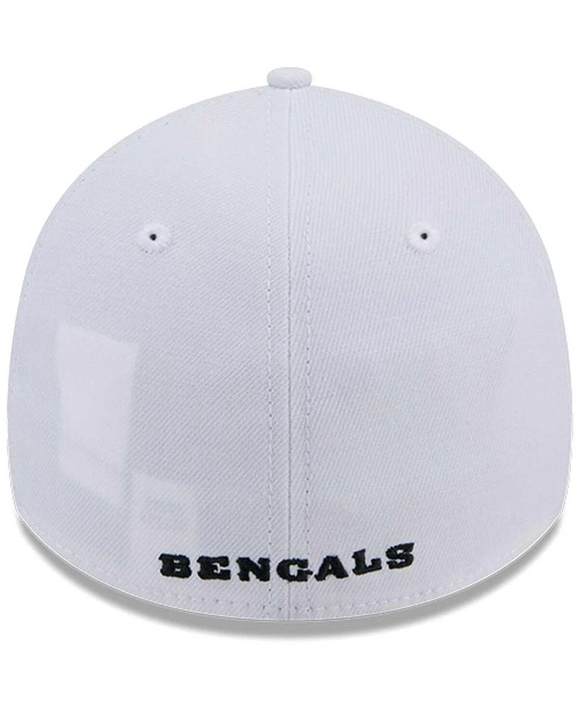 New Era Men's White Cincinnati Bengals Main 39Thirty Flex Hat