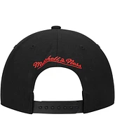 Mitchell Ness Men's Black New York Rangers Core Team Script 2.0 Snapback Hat