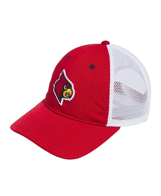 Adidas Men's Red Louisville Cardinals Mascot Slouch Trucker Adjustable Hat