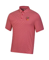 Under Armour Men's Red Arnold Palmer Invitational T2 Green Bridge Stripe Polo