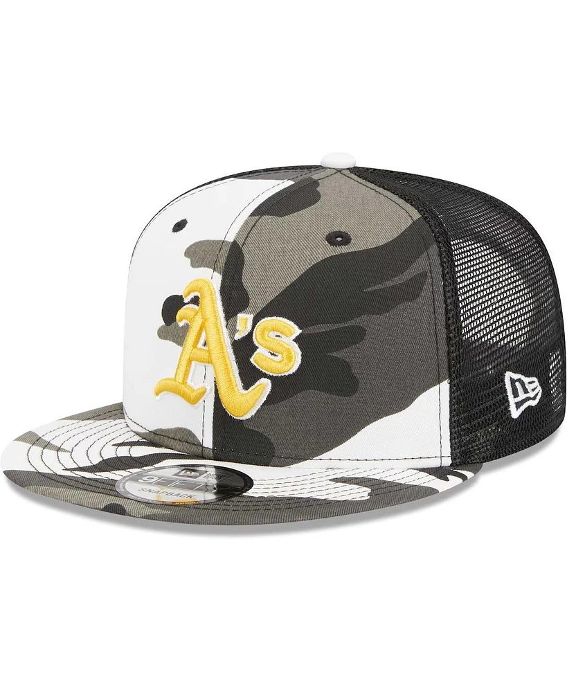 New Era Men's Camo Oakland Athletics Urban Camo Trucker 9Fifty Snapback Hat