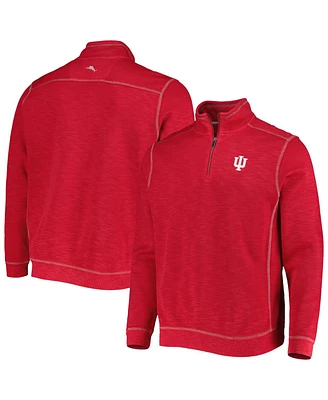 Tommy Bahama Men's Crimson Indiana Hoosiers Sport Tobago Bay Tri-Blend Mock Neck Half-Zip Jacket