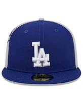 New Era Men's Royal/Gray Los Angeles Dodgers Gameday Sideswipe 59fifty Fitted Hat