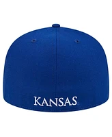 New Era Men's Royal Kansas Jayhawks Throwback 59fifty Fitted Hat