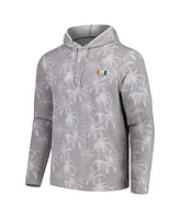 Tommy Bahama Men's Gray Miami Hurricanes Palm Frenzy Hoodie Long Sleeve T-Shirt