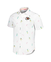 Tommy Bahama Men's White Kansas City Chiefs Nova Wave Flocktail Button-Up Shirt