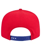 New Era Men's White/Blue Detroit Pistons Throwback Gradient Tech Font 9fifty Snapback Hat