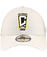 New Era Men's Tan Columbus Crew Game Day 9Twenty Adjustable Trucker Hat
