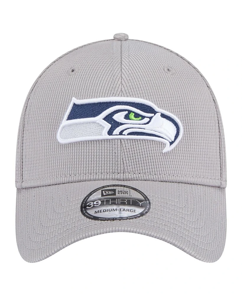 New Era Men's Gray Seattle Seahawks Active 39Thirty Flex Hat