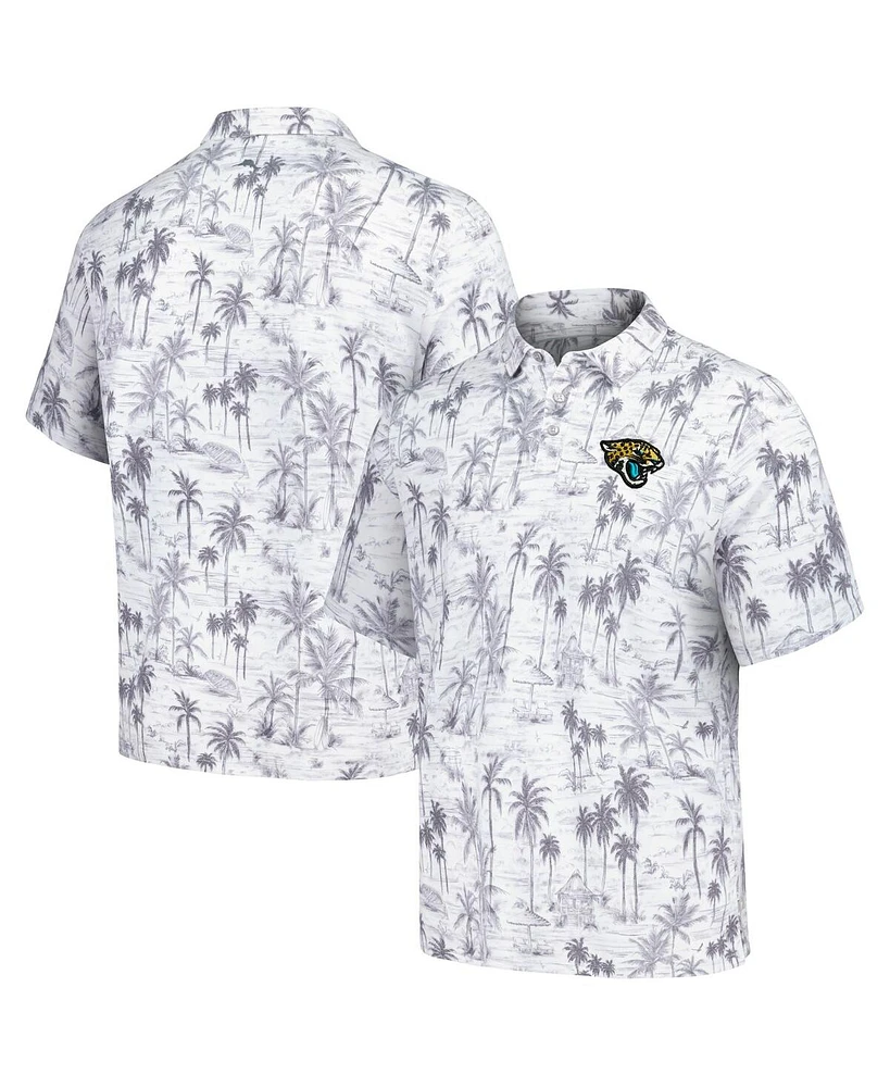 Tommy Bahama Men's Gray Jacksonville Jaguars Cabana Shores IslandZone Tri-Blend Polo