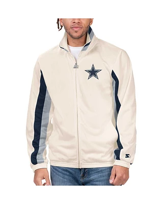 Starter Men's White Dallas Cowboys Vintage-like Rebound Full-Zip Track Jacket