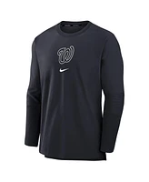 Nike Men's Navy Washington Nationals Authentic Collection Player Performance Pullover Sweatshirt