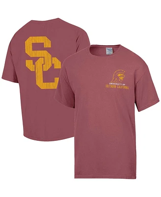 Comfortwash Men's Cardinal Usc Trojans Vintage-like Logo T-Shirt