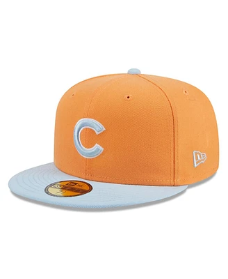 New Era Men's Orange/Light Blue Chicago Cubs Spring Color Basic Two-Tone 59Fifty Fitted Hat