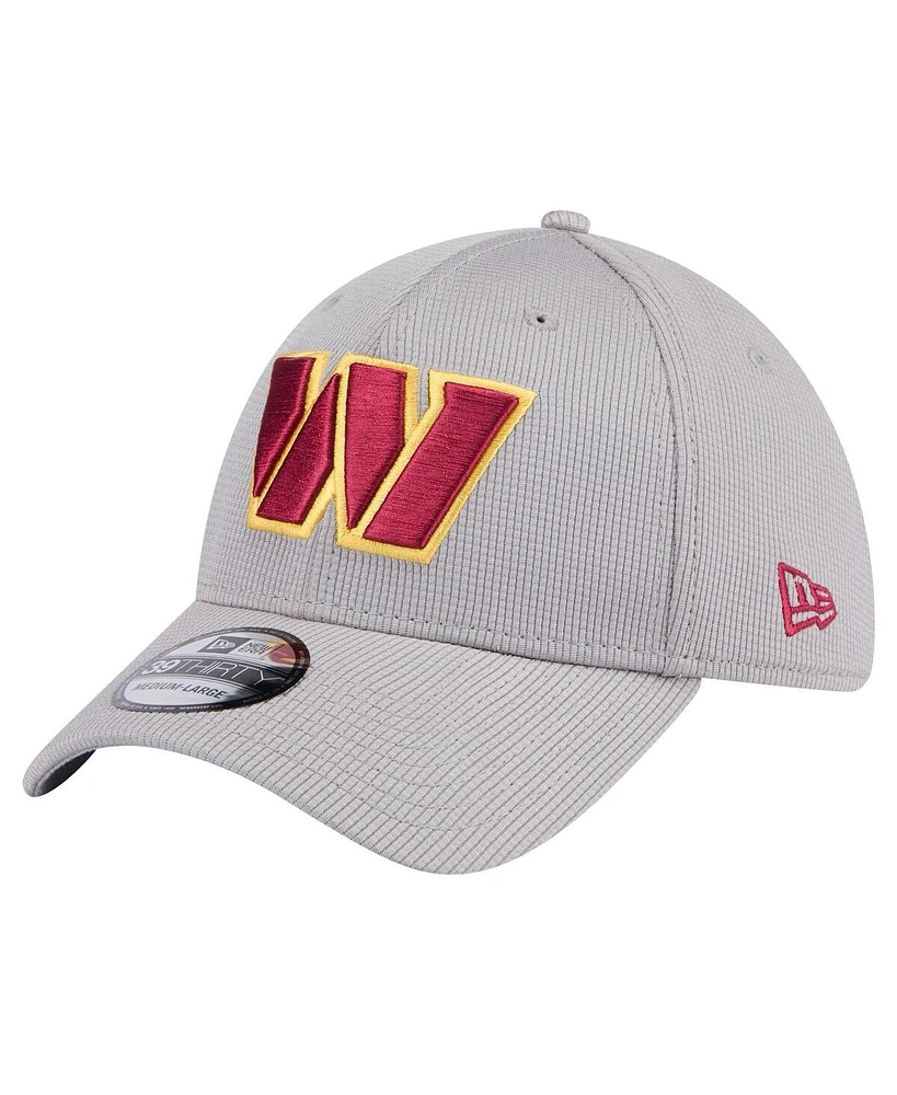 New Era Men's Gray Washington Commanders Active 39Thirty Flex Hat