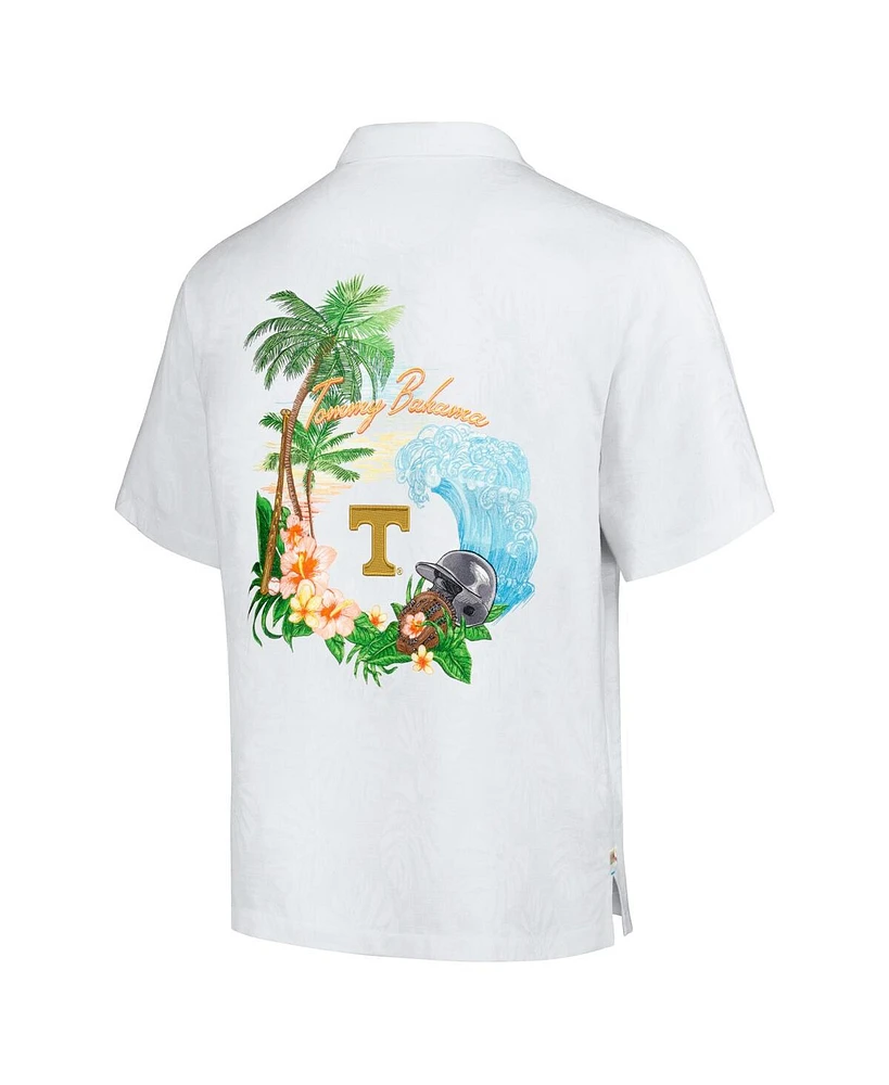 Tommy Bahama Men's White Tennessee Volunteers Castaway Game Camp Button-Up Shirt