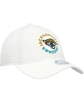 New Era Women's White Jacksonville Jaguars Circle Primary Logo 9twenty Adjustable Hat