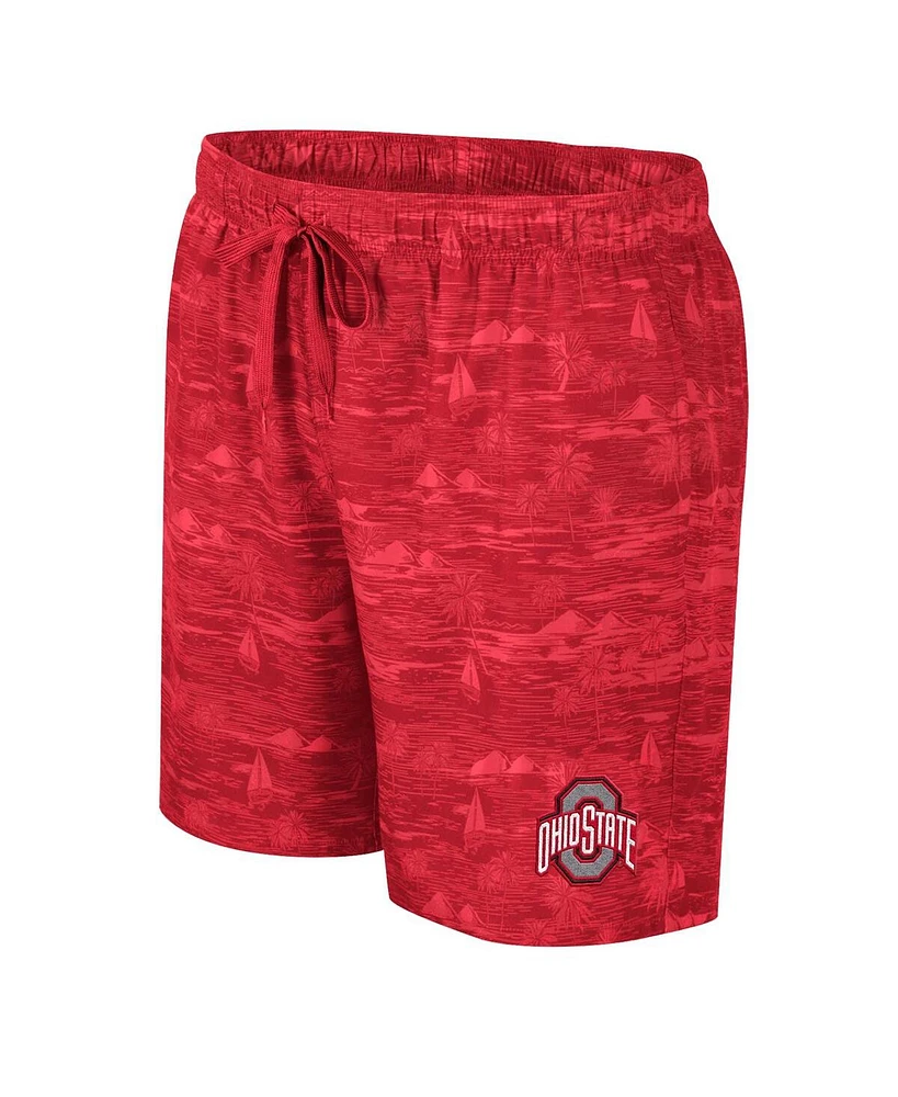 Colosseum Men's Scarlet Ohio State Buckeyes Ozark Swim Shorts