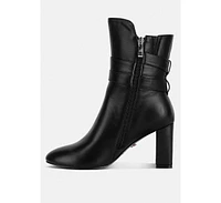 Cobra Womens Buckle Strap Embellished Ankle Boots
