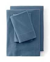 Lands' End Comfy Super Soft Cotton Flannel Fitted Bed Sheet - 5oz