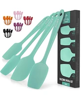 Zulay Kitchen 4pcs Silicone Spatula Set - Heat Resistant Tools for Cooking, Baking & Mixing