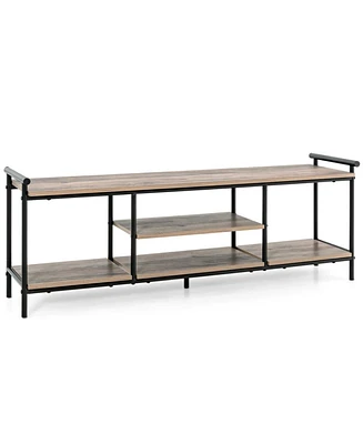 Slickblue Industrial Tv Stand for TVs up to 60 Inch with Storage Shelves