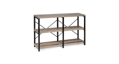 Slickblue 3 Tier 47 Inch Console Metal Frame Sofa Table