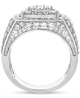 Men's Diamond Cluster Statement Ring (4 ct. t.w.) in 10k White Gold