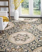 Safavieh Lyndhurst LNH341 Slate Blue and Beige 9' x 12' Area Rug