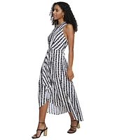 Calvin Klein Women's V-Neck Sleeveless A-Line Maxi Dress