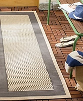 Safavieh Courtyard CY7987 Grey and Cream 2'3" x 6'7" Sisal Weave Runner Outdoor Area Rug