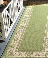 Safavieh Courtyard CY0901 Olive and Natural 2'3" x 6'7" Runner Outdoor Area Rug