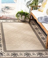 Safavieh Courtyard CY0901 Sand and Black 5'3" x 7'7" Outdoor Area Rug