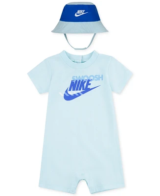 Nike Baby Boys Logo Romper & Bucket Hat, 2 Piece Set