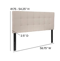 Quilted Tufted Full Upholstered Headboard
