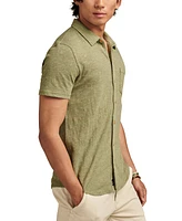 Lucky brand linen short sleeve button down shirt