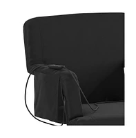 Mikki Extra Wide Portable Heated Reclining Stadium Chair W/Armrests, Padded Back & Heated Seat W/Dual Storage Pockets And Backpack Straps