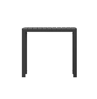 Tristan All-Weather Indoor/Outdoor Square Patio Dining Table For 4 With Steel Frame And Poly Resin Slatted Top