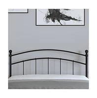 Merrick Lane Kildare Metal Headboard Contemporary Arched Headboard With Adjustable Rail Slots - Full