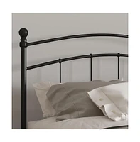 Merrick Lane Kildare Queen Metal Headboard Contemporary Arched Headboard With Adjustable Rail Slots