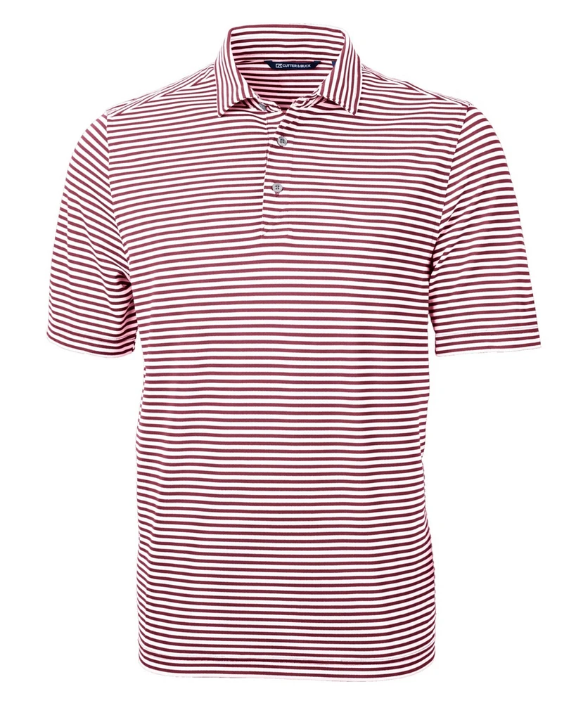 Cutter & Buck Men's Virtue Eco Pique Stripe Recycled Polo Shirt