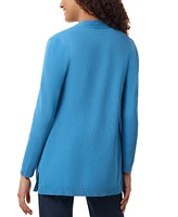 Jones New York Petite Long Sleeve Open Front Cardigan