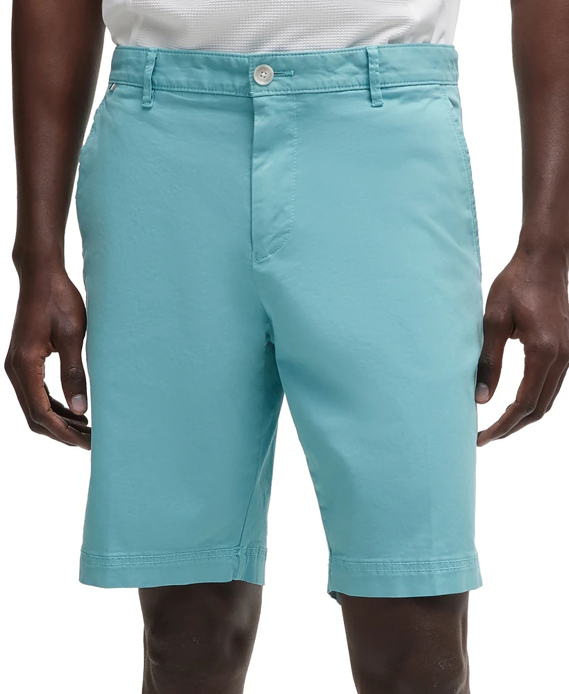 Boss by Hugo Men's Stretch-Cotton Twill Slim-Fit Shorts