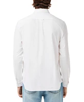 Lacoste Men's Woven Long Sleeve Button-Down Oxford Shirt