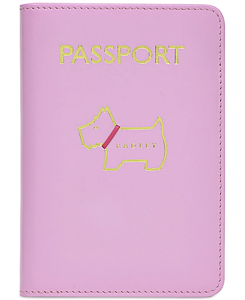 Radley London Heritage Dog Outline Leather Passport Cover