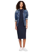 Tommy Jeans Women's Ribbed Bodycon Midi Dress