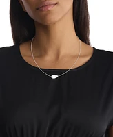 Calvin Klein Stainless Steel Structural Pendant Necklace, 16" + 2" extender