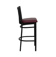 School House Back Metal Restaurant Dining Barstool