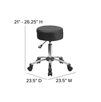Medical Ergonomic Stool With Chrome Base
