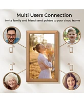 21in Cloud Frame Digital Photo Frame - Easy Photo Share App- 20GB Cloud Storage, Auto-Rotate.